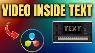 How To Place video Inside Text In Davinci Resolve