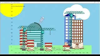 Building a city in Python Turtle Library | Cityscape - Python Turtle #Shorts