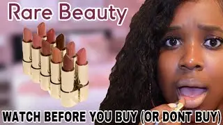 RARE BEAUTY KIND WORDS LIPSTICKS + LIP LINERS SWATCHES + REVIEW ON DARK SKIN
