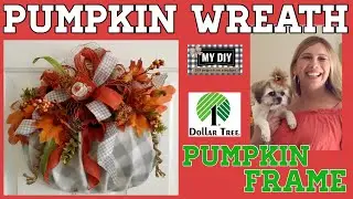 Pumpkin Wreath using Dollar Tree Pumpkin Frame | Dollar Tree DIY | BUDGET FRIENDLY!