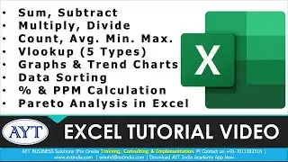 Full Course Excel Tutorial Video in Hindi - Part 1|| Excel for Students & Freshers || @aytcomputer