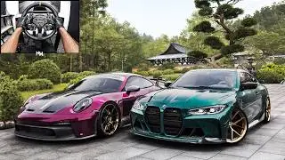 Forza Horizon 6   BMW M4 G82 Competition & Porsche 911 GT3   Realistic Drive to the Car Meet