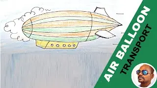how to draw air balloon 🎈? step by step drawing tutorial for beginners
