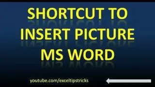 Shortcut to Open insert picture dialog box  in word hindi tutorial