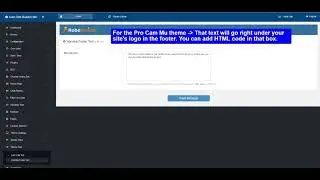 PHP Cam Script (v4) - Warning Footer Text