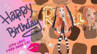 How to draw anime for Birthday card🔸 with love from Anna Kri🔸Runa 🔸#shorts