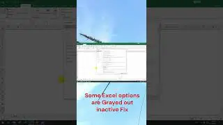 Some Excel options are Grayed out inactive Fix #excel #msword #shortvideo #subscribe