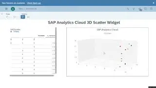 SAP Analytics Cloud 3D Scatter Chart Custom Widget
