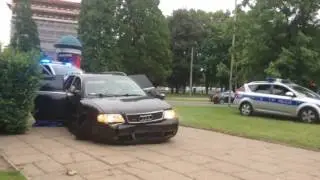 Преследование преступников Варшава 06.06.2017