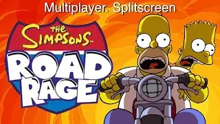 The Simpsons: Road Rage | Homer vs Grampa | Nintendo Gamecube | 2 Players Splitscreen | Gameplay HD