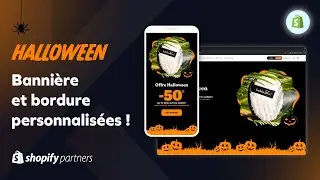 Modèle Halloween Shopify Offert n°1 : Importe et modifie cette bannière et bordure sur ta boutique