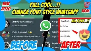 HOW TO CHANGE FONT STYLE WHATSAPP TO BE COOL ON ANDROID 2020 | 100% WORK | MESOTHELIOMA