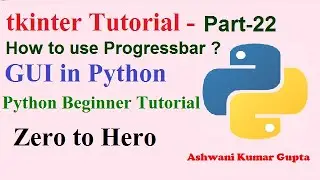 How to Create and use Progressbar  widgets in Tkinter  | Python beginners tutorial in Hindi | Urdu