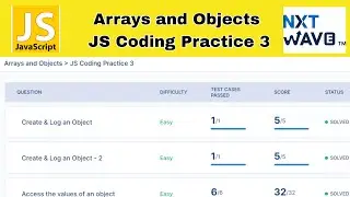 Arrays and Objects | JS Coding Practice 3 Answers | JavaScript | NxtWave | CCBP 4.0