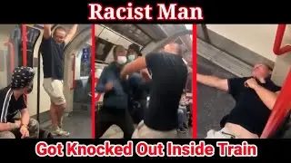 VIRAL | Racist Man Got Knocked Out Inside Train