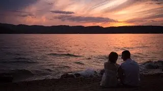 Romantic Sunset Proposal Photos at Lake Coeur d'Alene