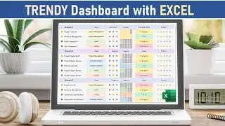 2024 Modern EXCEL Dashboard | Tasks, Lists or Projets | Priority, RAG and Progress