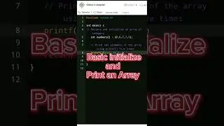 Basic Array code | Initialize & Print | 