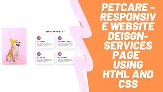 PetCare - Responsive Website Design -  Services Page Design Using HTML And CSS