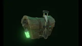 Magic stylized locked chest with shovel  (Maya, Zbrush, Substance painter, marmoset)