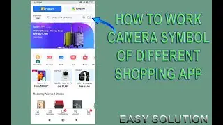 what is the work of camera symbol of different shopping apps