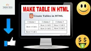 How to make Table in HTML using (Notepad) by Tarun!!!