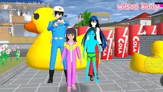 Polisi Takagi Yuta Mio Sakura Parkour Mobil dan Kaleng Cola 🤣😂 | Sakura | Game Wilson Kiddy