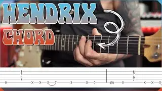 This POWERFUL RIFF uses the HENDRIX CHORD ! // Rhythm & Solo with TABS