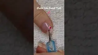 Pastel Side French Nails With Heart Nail Art 💕 Valentine's Day Manicure 💕
