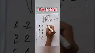 how to solve MCQ type exponential Square root function #math #shorts