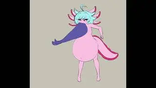 Axolotl eats a fish vore animationfantasy