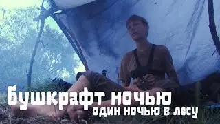 Бушкрафт в лесу ночью  Один ночью в лесу