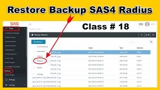 How To Restore Backup SAS4 Radius Server | Second Last Video Class # 18