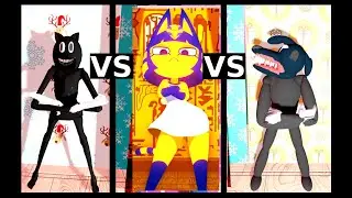 Ankha teaching Cartoon Cat and Cartoon Dog (Trevor Henderson) to dance - #cartoon #cat #dog #ankha