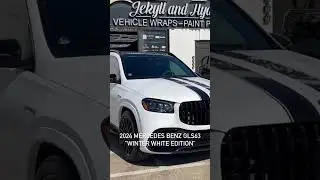 2024 Mercedes Benz GLS63 Car Wrap Winter White Edition #cars #wrap #wraplife #wrapping