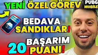 PUBG MOBİLE YENİ ÖZEL GÖREV | 20 BAŞARIM PUANI | HAYALPEREST | BEDAVA SANDIKLAR | PUBG MOBILE