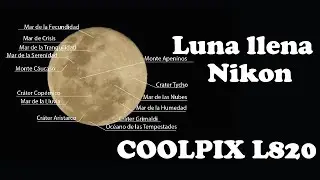 Cámara Nikon Coolpix l820 Foto a la luna llena