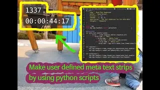 Making user defined metadata texts by using python add-on in Blender VSE