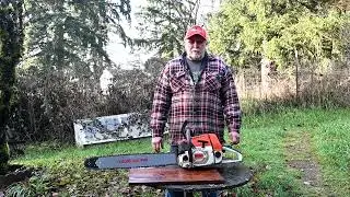 Stihl 034 Chainsaw After Muffler Mod + Sharper Chain