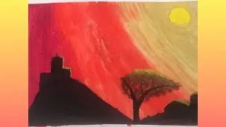 Church. Drawing with gouache.🧑🏻‍🎨