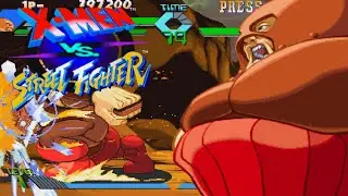(Old) Juggernaut Playthrough - X-Men vs. Street Fighter [ARCADE][HD]