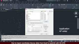How to import points survey data from Excel to AutoCAD with SW DTM