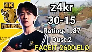LVG z4kr (30-15) Rating: 1.87 (Dust2) | FACEIT Ranked | Sep 6, 2024 #cs2 #pov