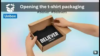 Opening the t-shirt packaging