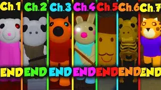 Roblox - All 7 Endings - Roblox Piggy!