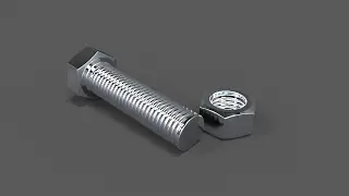 Timelapse 3DSMAX Modeling - Nut and Bolt speedart