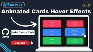 Card With Hover Animation Effect || React js || React js & CSS
