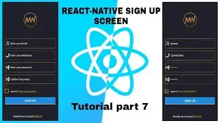 Designing A SIGN UP Screen in React Native  in Hindi