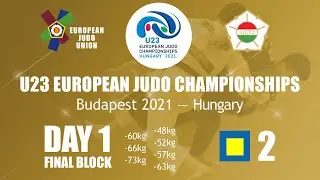 DAY 1 FINAL - Tatami 2 - U23 European Judo Championships Budapest 2021 - Hungary