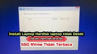 SSD NVme tidak ada terbaca saat instal ulang windows/ Intel Rapid Storage Technology Driver